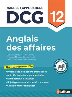 Anglais des affaires, DCG 12 : manuel & applications : nouveau programme 2026