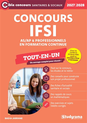 Concours IFSI, AS-AP & professionnels en formation continue : tout-en-un : 2027-2028