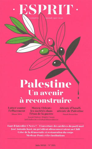 Esprit, n° 534. Palestine : un avenir à reconstruire