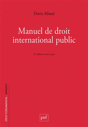 Manuel de droit international public