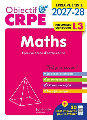 Maths : épreuve écrite d'admissibilité L3 : nouveau concours 2027-2028