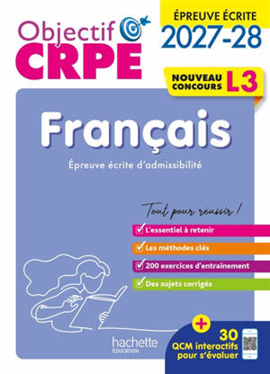 Français : épreuve écrite d'admissibilité L3 : nouveau concours 2027-2028