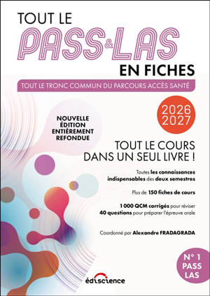 Tout le Pass & LAS en fiches : tout le tronc commun du parcours accès santé : 2026-2027