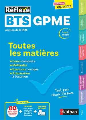BTS GPME gestion de la PME, 1re et 2e années : toutes les matières : examens 2027 et 2028