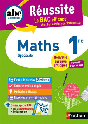 Maths 1re : spécialité : 2027, nouveau programme