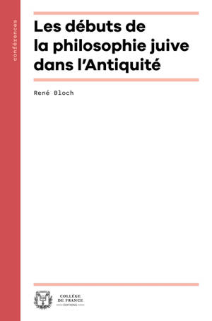 Les débuts de la philosophie juive dans l'Antiquité