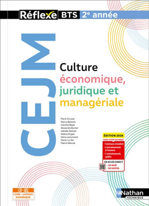 Culture économique, juridique et managériale BTS 2e année : livre + licence numérique