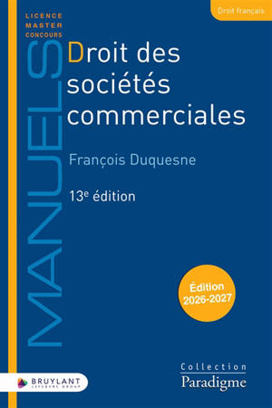 Droit des sociétés commerciales : 2026-2027
