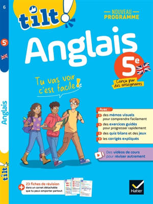 Anglais 5e : pour comprendre et progresser facilement : nouveau programme