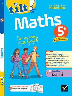 Maths 5e : pour comprendre et progresser facilement : nouveau programme