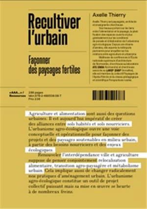 Recultiver l’Urbain Façonner des Paysages Fertiles