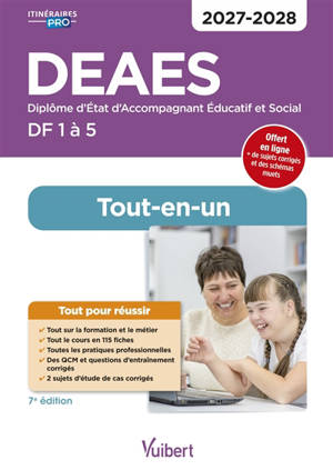 DEAES, diplôme d'Etat d'accompagnant éducatif et social, DF 1 à 5 : tout-en-un : 2027-2028