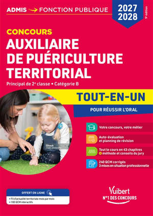 Auxiliaire de puériculture territorial : principal de 2e classe, catégorie B : tout-en-un pour réussir l'oral, 2027-2028