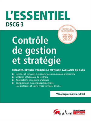 Contrôle de gestion et stratégie, DSCG 3 : nouveau programme 2026-2027