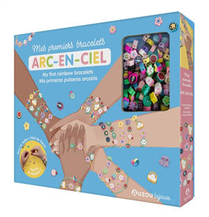 Mes premiers bracelets arc-en-ciel. My first rainbow bracelets. Mis primeras pulseras arcoiris