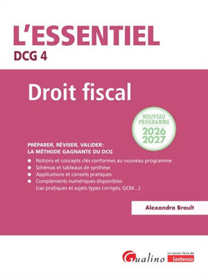 Droit fiscal : DCG 4 : nouveau programme 2026-2027