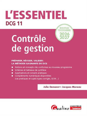 Contrôle de gestion, DCG 11 : nouveau programme 2026-2027
