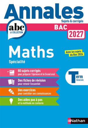 Maths spécialité terminale : bac 2027