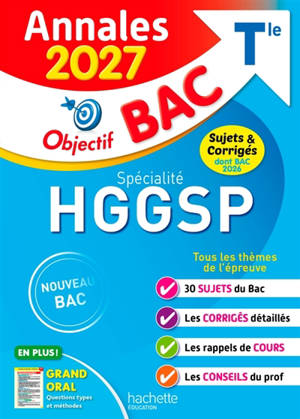 Spécialité HGGSP terminale : annales 2027, sujets & corrigés