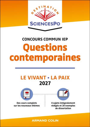 Concours commun IEP : questions contemporaines 2027 : le vivant