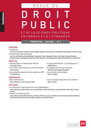 Revue du droit public et de la science politique en France et à l'étranger, n° 2 (2026). L'influence