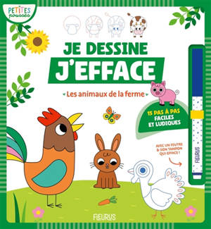 Les animaux de la ferme : je dessine, j'efface