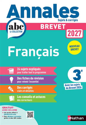 Français 3e : nouveau brevet 2027