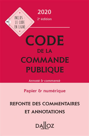 Code de la commande publique 2020 : annoté et commenté