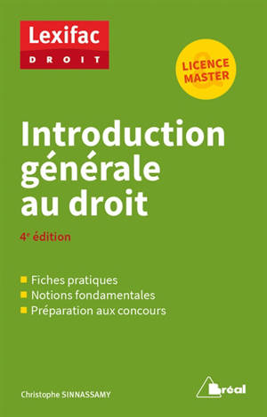 Introduction générale au droit : licence & master