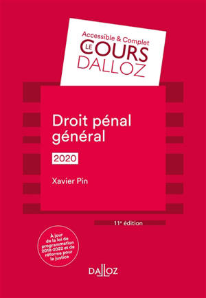 Droit pénal général : 2020