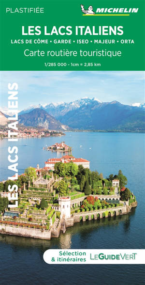 Lacs italiens, Milan : carte routière et touristique