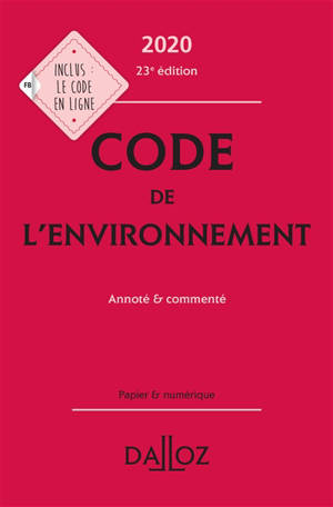 Code de l'environnement 2020