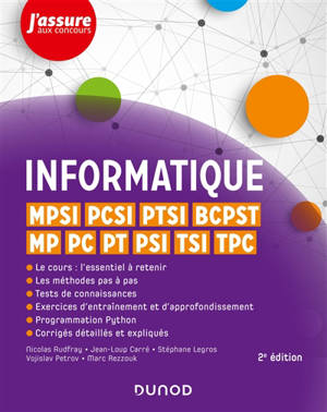 Informatique : MPSI, PCSI, PTSI, TSI, TPC, MP, PC, PT, PSI, BCPST 1 et 2