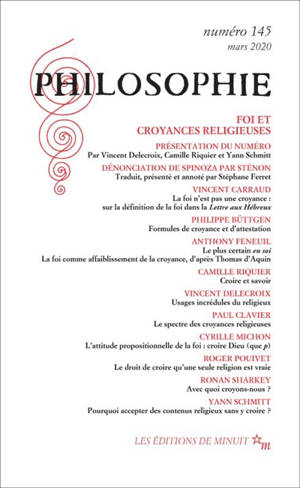 Philosophie. n° 145, Foi et croyances religieuses