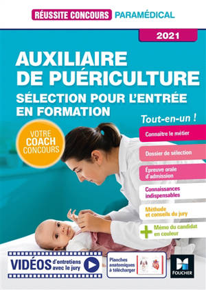 Auxiliaire de puériculture : sélection pour entrer en formation, IFAP 2021 : tout-en-un !