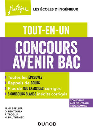 Concours Avenir bac 2021-2022 : tout-en-un : conforme aux nouveaux programmes