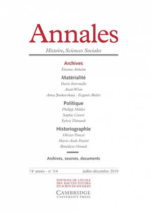 Annales. n° 3-4 (2019), Archives