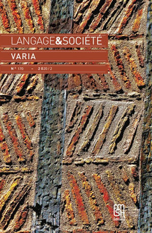 Langage et société. n° 170