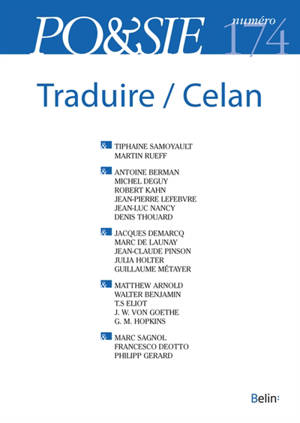 Poésie. n° 174, Traduire. Celan