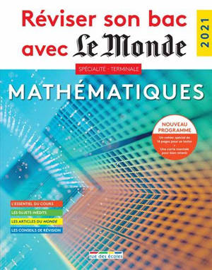 Mathématiques spécialité terminale : nouveau programme : 2021