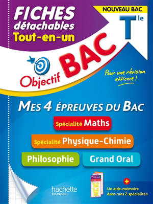 Tout-en-un terminale : fiches détachables : spécialités maths et physique chimie, philo, grand oral