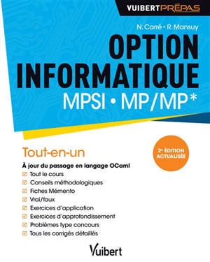 Option informatique MPSI, MP-MP* : tout-en-un