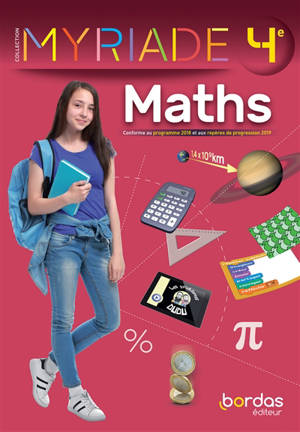 Maths 4e : conforme au programme 2018 et aux repères de progression 2019