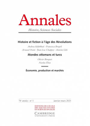 Annales, n° 1 (2021). Histoire et fiction à l'âge des révolutions