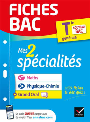 Mes 2 spécialités, terminale générale : maths, physique chimie + grand oral : nouveau bac