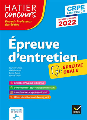 Epreuve d'entretien : épreuve orale d'admission : CRPE admission, nouveau concours 2022