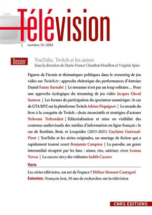 Télévision, n° 13. YouTube, Twitch et les autres