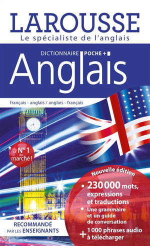 Anglais : dictionnaire poche + : français-anglais, anglais-français