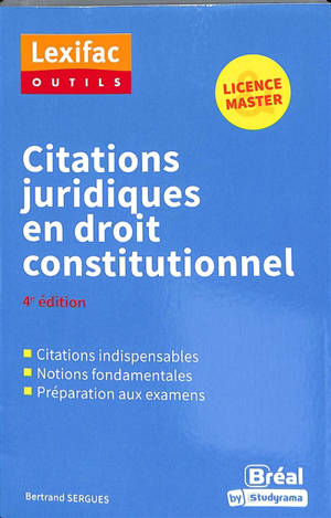 Citations juridiques en droit constitutionnel : licence & master