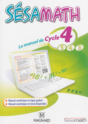 Sésamath : le manuel de cycle 4, 5e, 4e, 3e